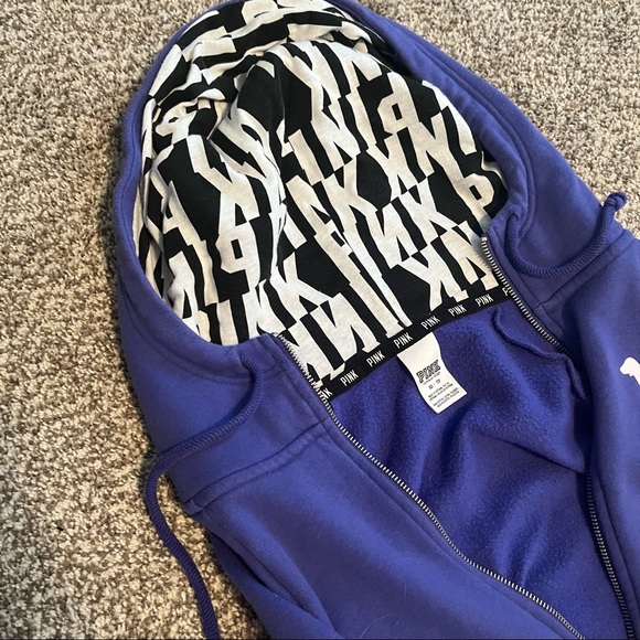 Victoria secret pink purple zip up hoodie - Picture 3 of 3